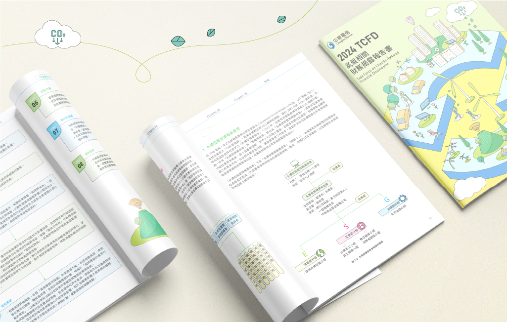 中華電信 2024 TCFD 氣候相關財務揭露報告書 美編排版設計 [書本設計/平面設計/書本印刷設計/排版設計/CSR企業社會責任報告書美編排版設計/ESG永續報告書美編排版設計/ESG永續報告書網站設計]手機版(1)